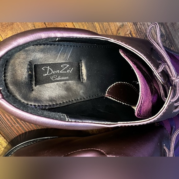 Den Zel Collection Boys Plum/Purple Lace-up Dress Shoe (MB1) main image 4